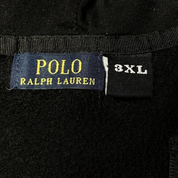 Polo Ralph Lauren Black & Red Zip-Up Hoodie Sweatshirt 3XL - Picture 2 of 6